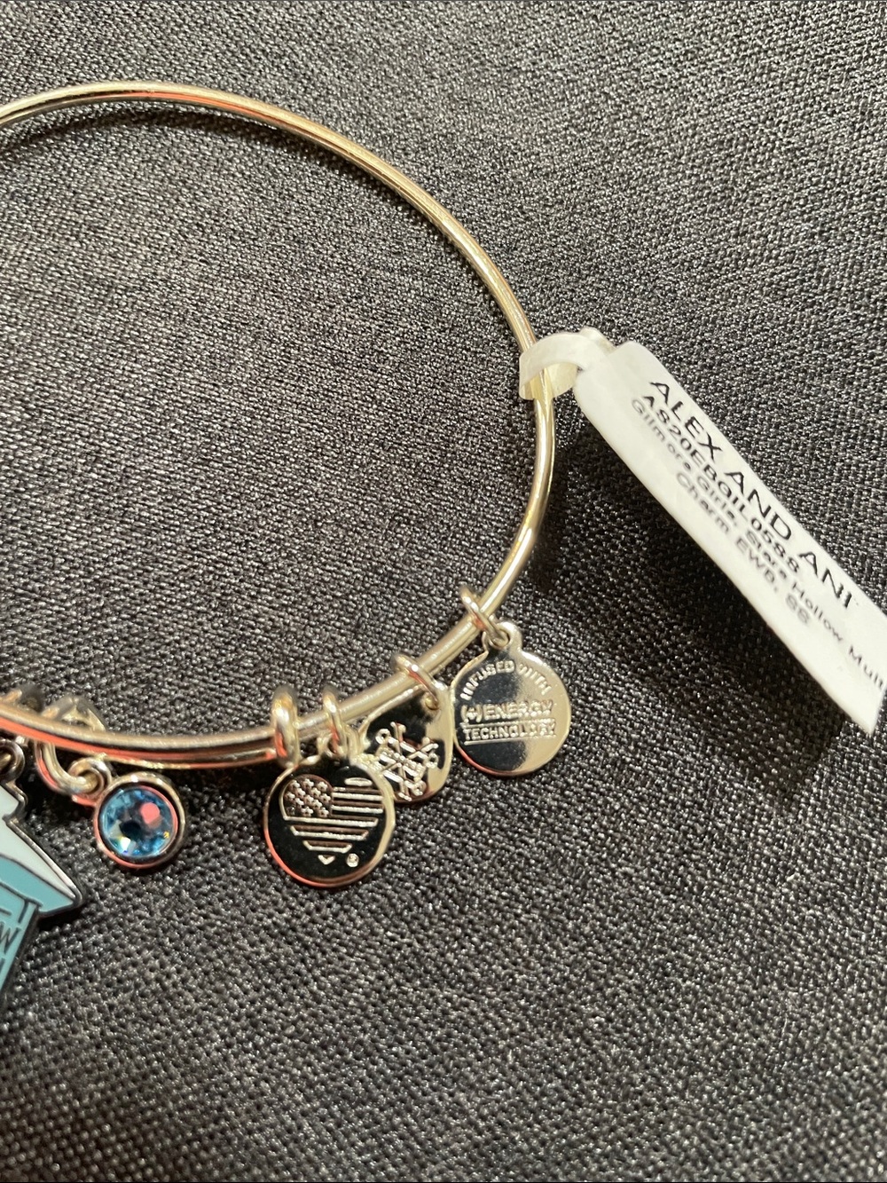 Alex and Ani GILMORE GIRLS Stars Hollow Multi Charm Bangle Bracelet NWT Retired - Picture 6 of 8
